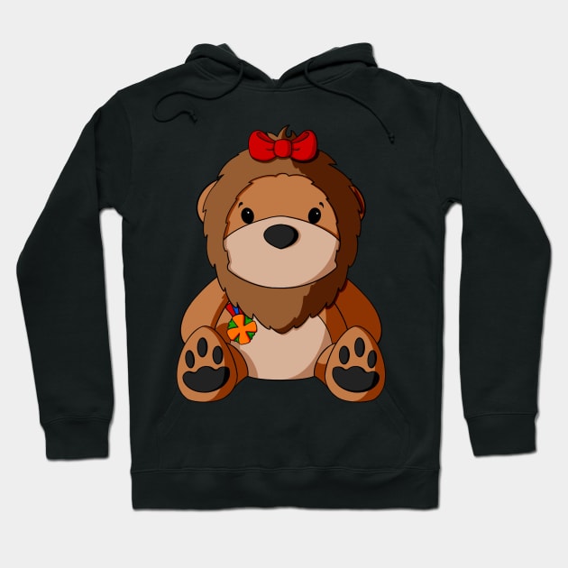 Oz Lion Teddy Bear Hoodie by Alisha Ober Designs